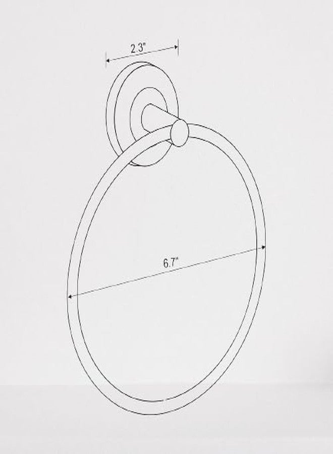 JAGGER JAG221 حلقات مناشف دائرية / حامل مناشف / حامل مناشف يد / حامل مناديل / حامل مناشف للحمام والمطبخ وحوض الغسيل (فضي، عبوة من قطعتين) - Image 3